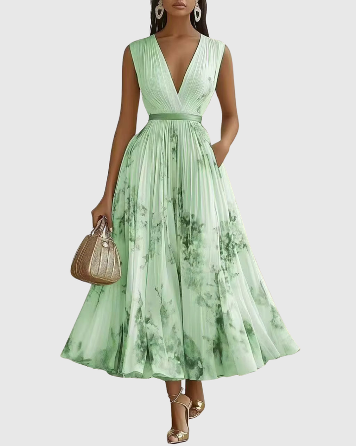 Caitlin | Elegant Pleated Maxi Dress