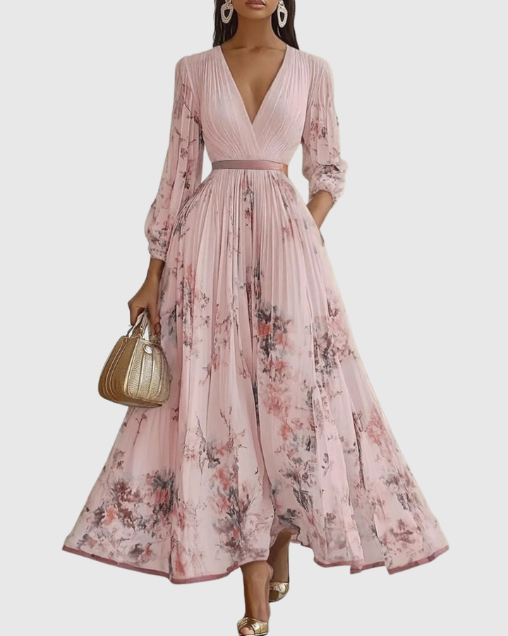 Caitlin | Elegant Pleated Maxi Dress