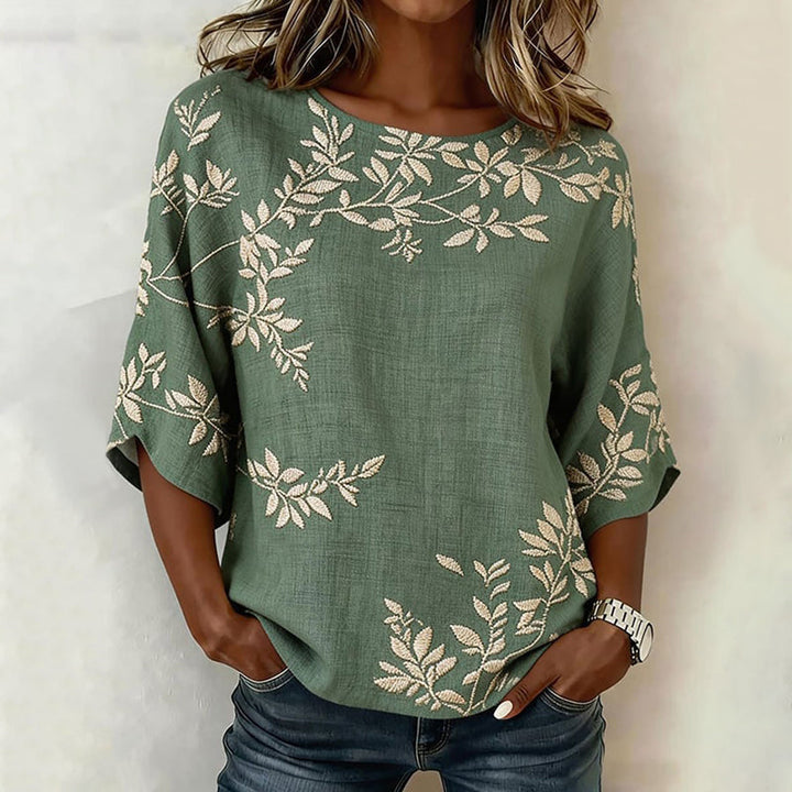 Sophie | Vintage Leaf Blouse