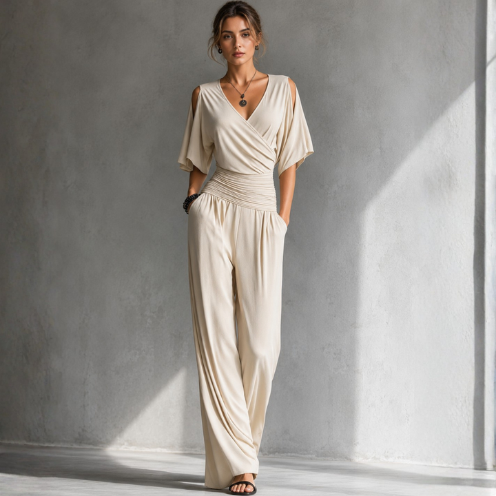 Iris | Elegant Open-Shoulder Jumpsuit