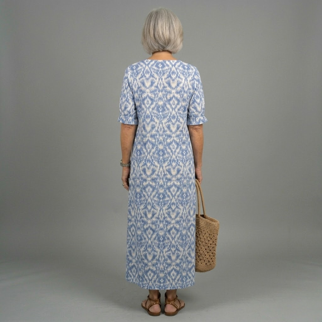 Willow | Bohemian Long Dress with Ethnic Print