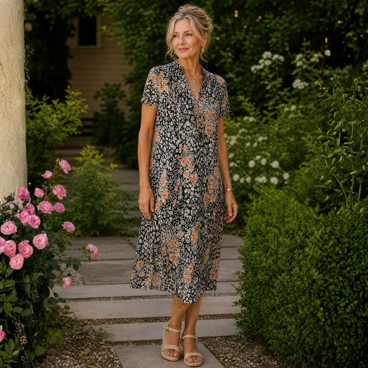 Lucille | Floral Midi Dress