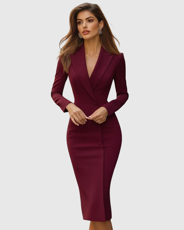 Dana | Elegant Tailored Midi Dress