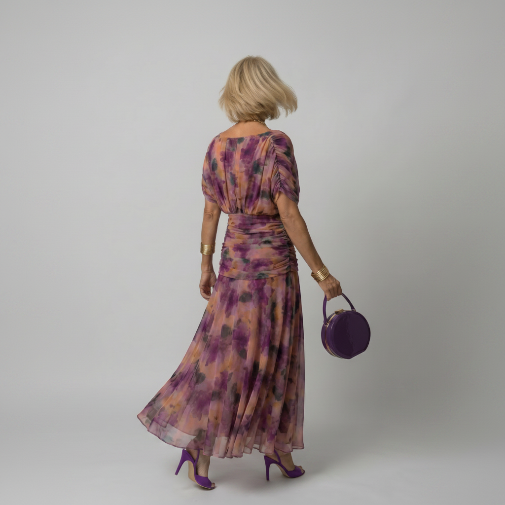 Ava | Off Shoulder Flow Midi Dress