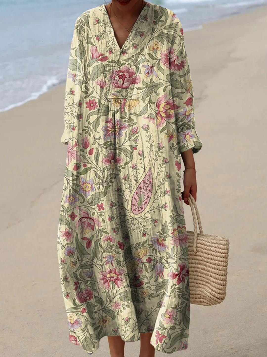 Soraya | Airy Spring Dress with Long Sleeves