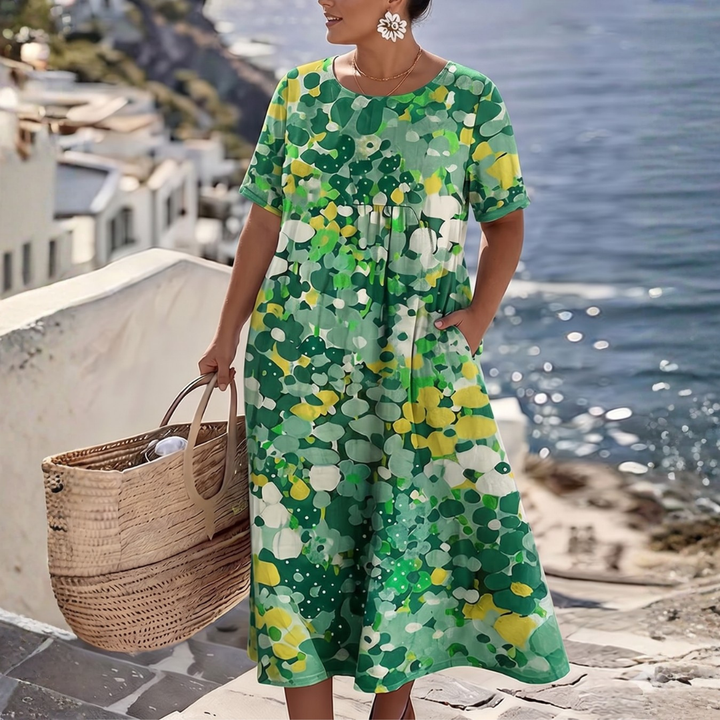 Emma | Elegant Floral Midi Dress