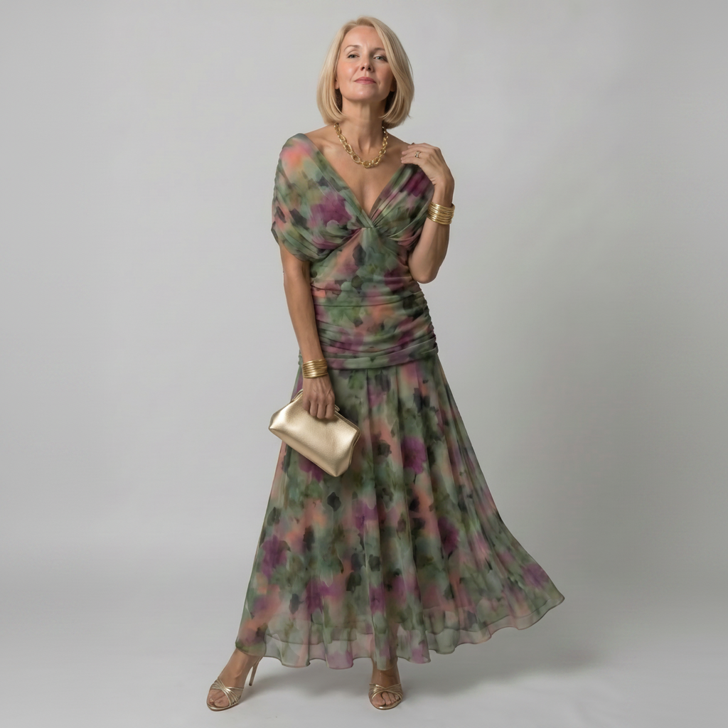 Ava | Off Shoulder Flow Midi Dress