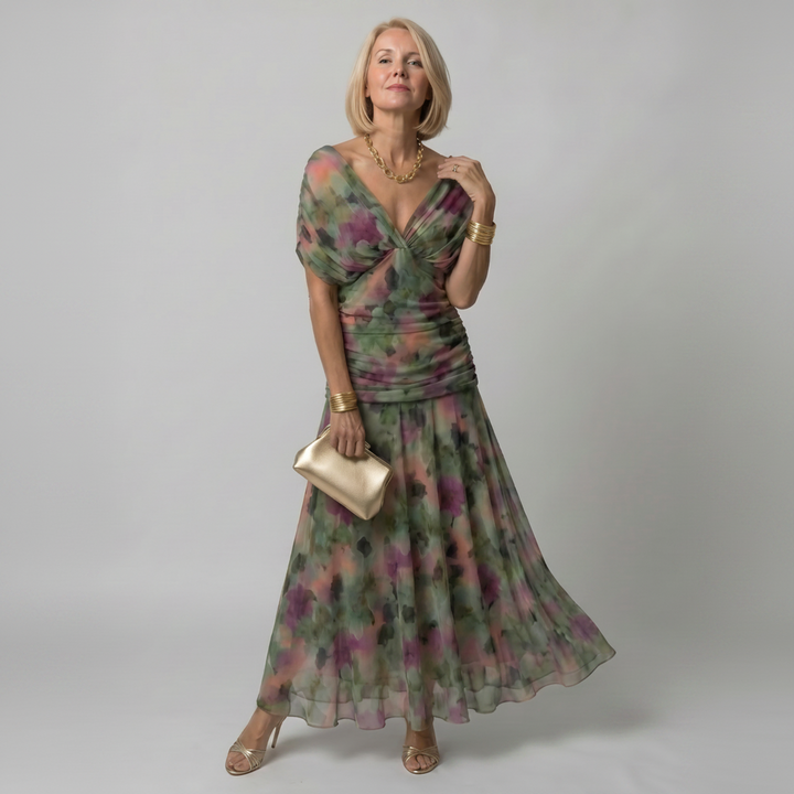 Ava | Off Shoulder Flow Midi Dress