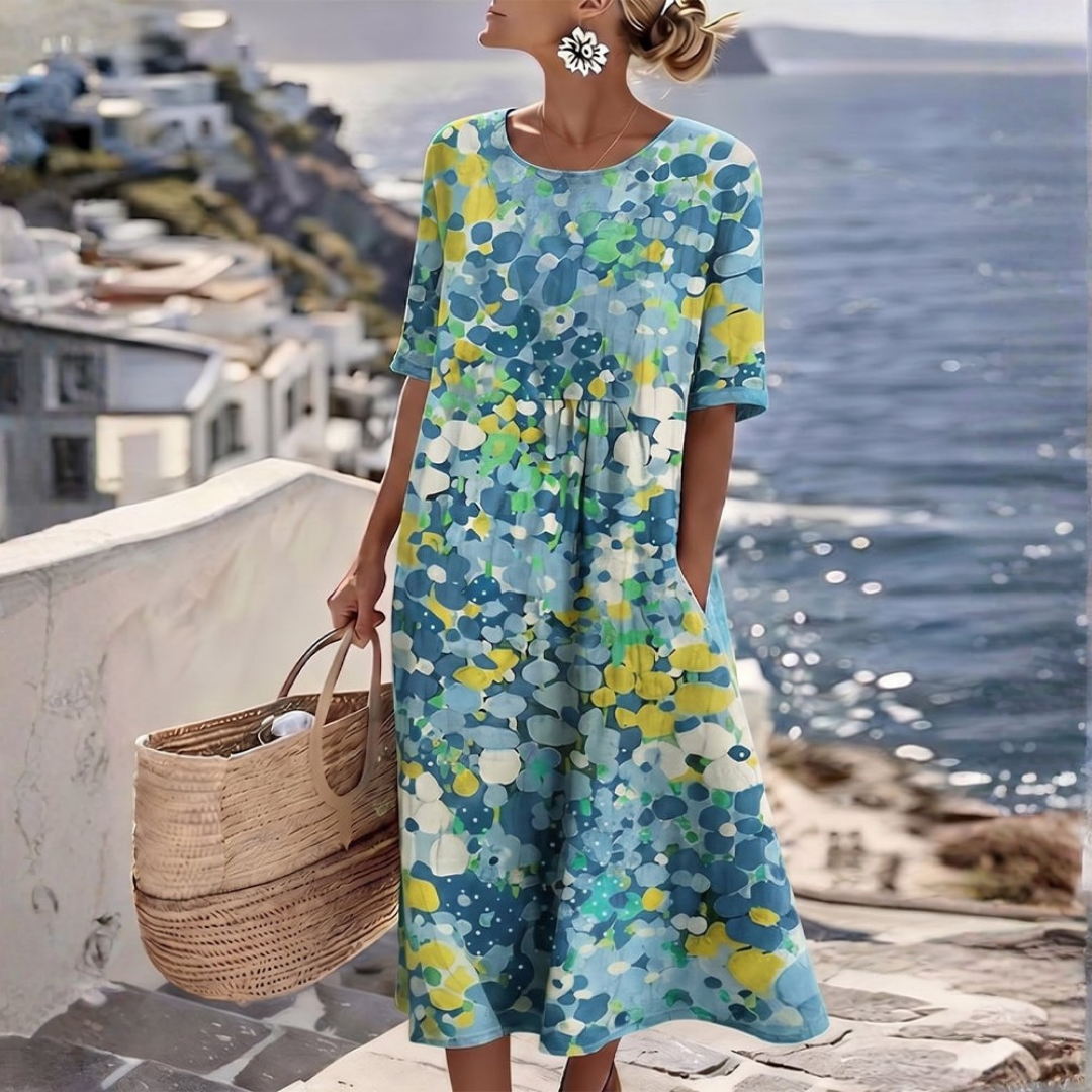 Emma | Elegant Floral Midi Dress
