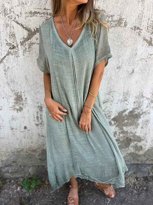 Marisol | Flowy Maxi Dress with V-Neck