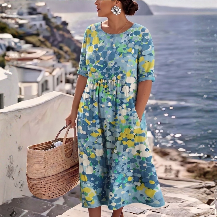 Emma | Elegant Floral Midi Dress