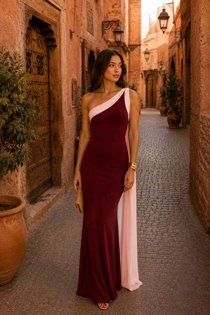 Vivian Dress in Bordeaux