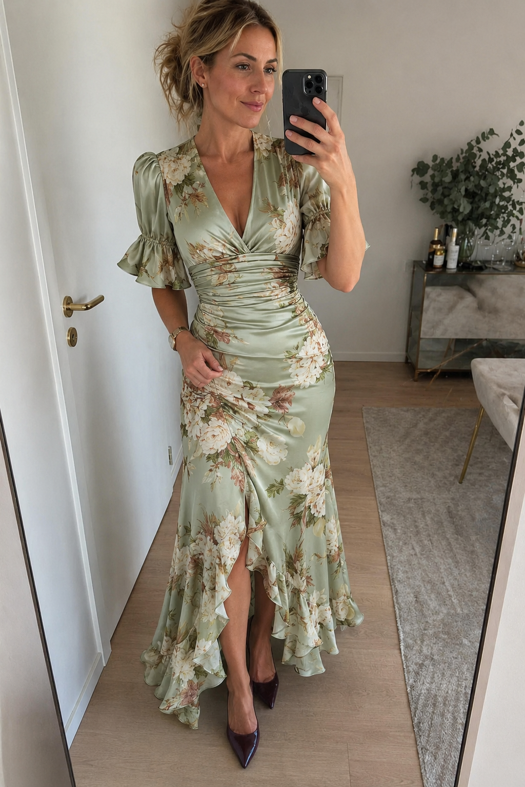ANASTELLE | Satin Maxi