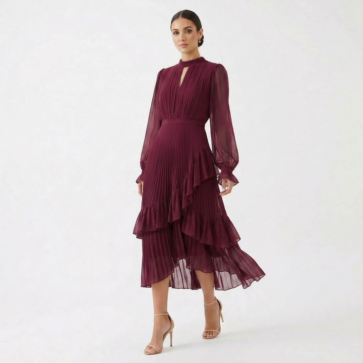 Melanie - Dress with Pleats and Wide Sleeves