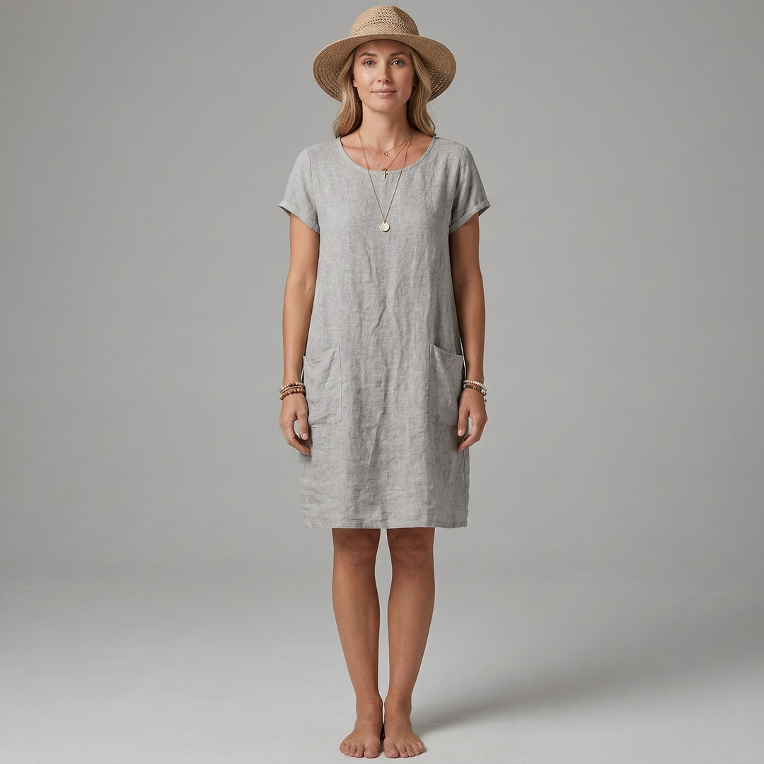 Megan | Casual Linen Pocket Dress