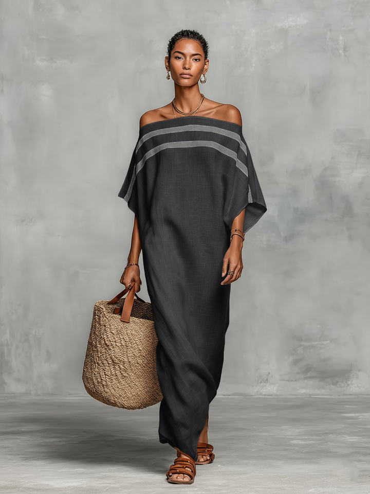 OFF-THE-SHOULDER MAXI DRESS