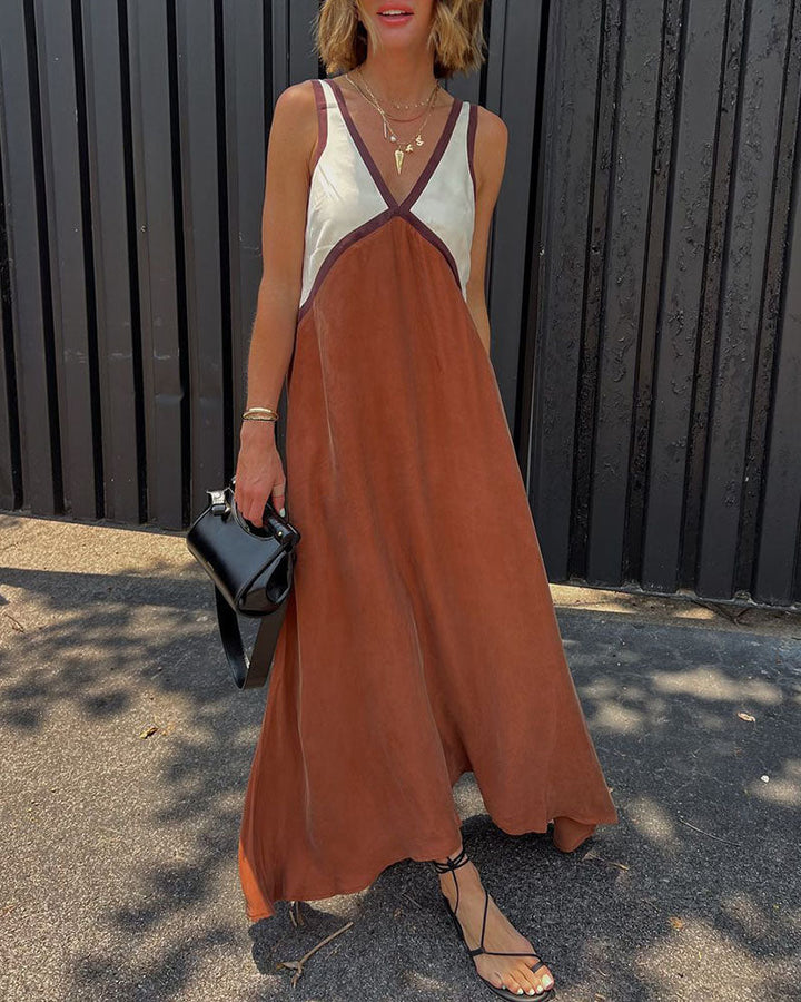Lois | Bold Contrast Maxi Dress