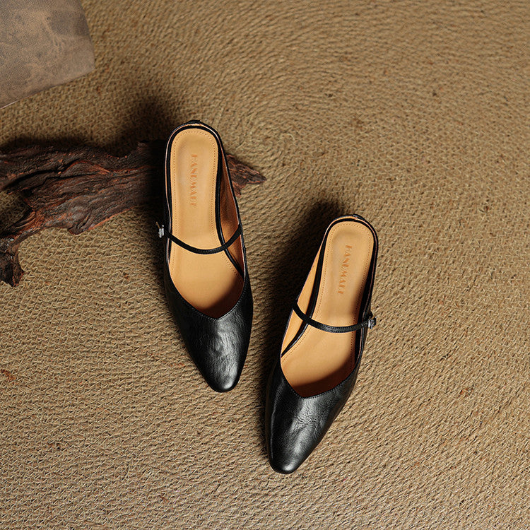 Genuine Leather Mules