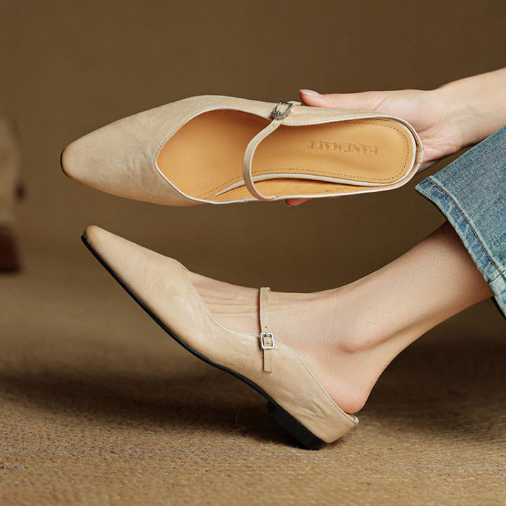 Genuine Leather Mules