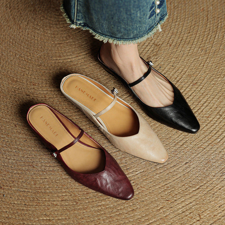 Genuine Leather Mules