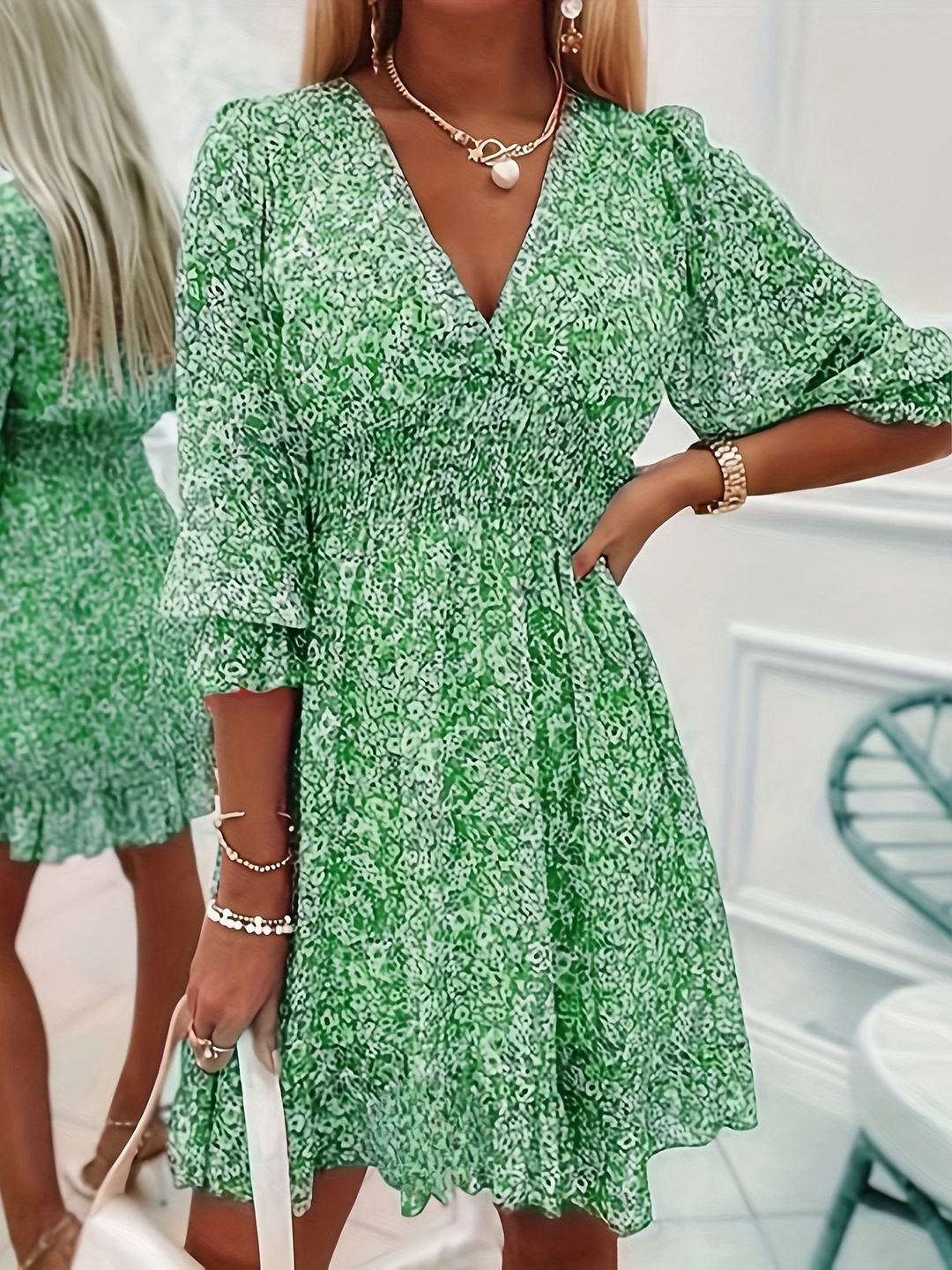 Nissia™ | Floral Stripe Mini Dress