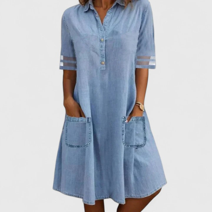 Brittany | Denim Dress that Accentuates the Figure