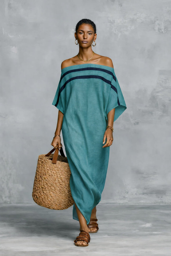 OFF-THE-SHOULDER MAXI DRESS
