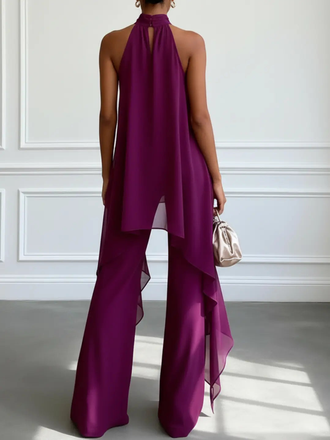 Tiffany | Elegant Halter Set with Pants