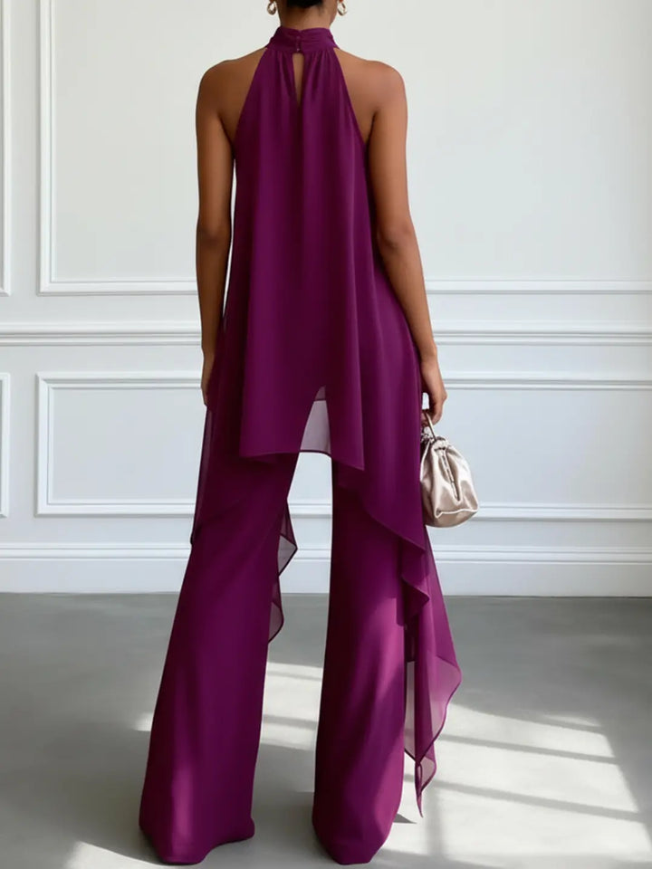 Tiffany | Elegant Halter Set with Pants