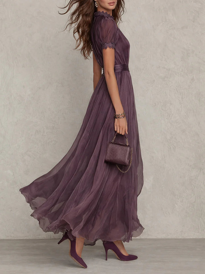 Karine - Long Dress with Low Neckline