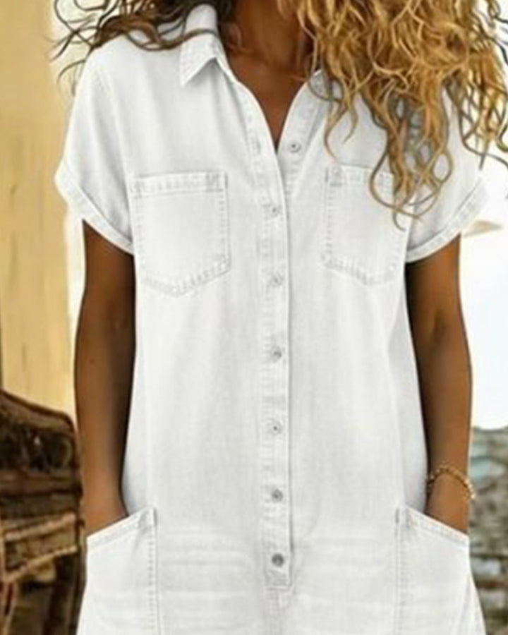 Delya | Short Sleeve Playsuit Dress.