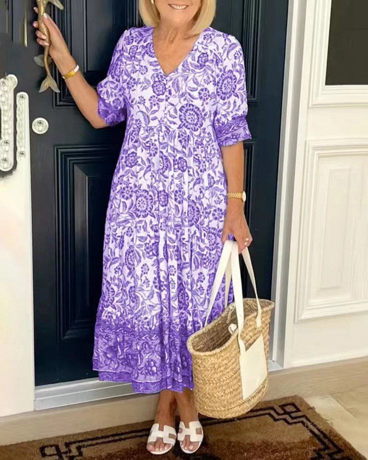 Anastasia | Graceful V-Neck Floral