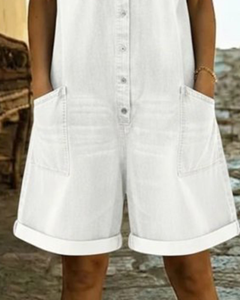 Delya | Short Sleeve Playsuit Dress.