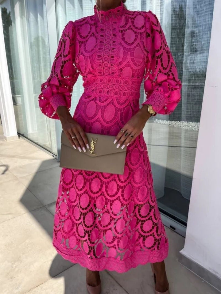 Eloah™ | Elegant Midi Lace Dress