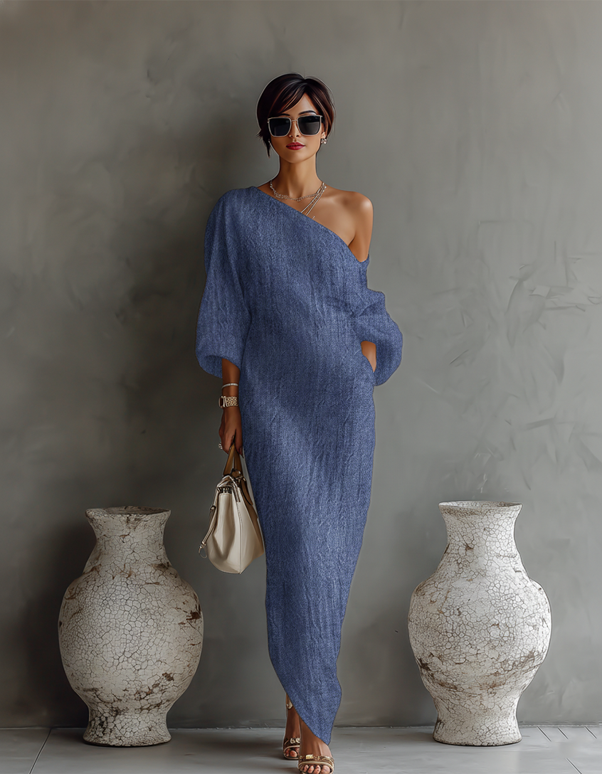 ONE-SHOULDER MAXI DRESS