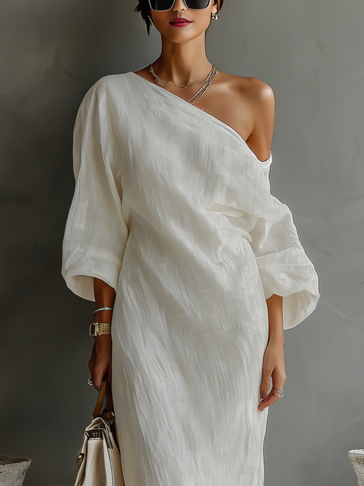 ONE-SHOULDER MAXI DRESS