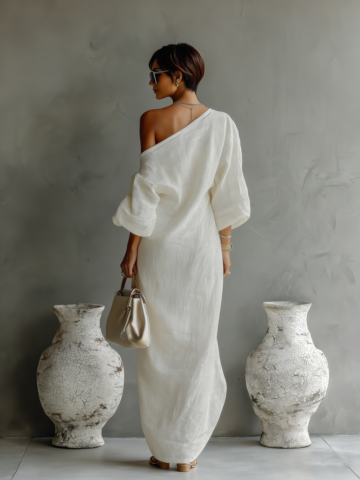 ONE-SHOULDER MAXI DRESS