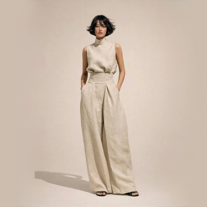 Elena | Chic High-Waist Jumpsuit